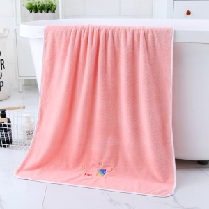 Serviette de bain haute densité en peluche de corail 70 * 140cm