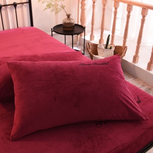 Taie d'oreiller en velours cristal 48*74cm