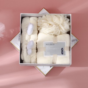 Ensemble de trois pièces de serviettes en velours de corail (ceinture de cheveux + boule de bain + serviette)