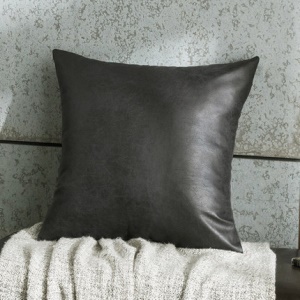 Housse de coussin carrée en daim pour le salon