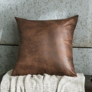 Housse de coussin carrée en daim pour le salon