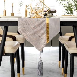 Nappe pour table à manger et table basse Imperméable Moderne Léger Luxe Or