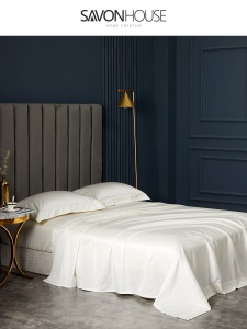 Drap de lit de deux places en coton