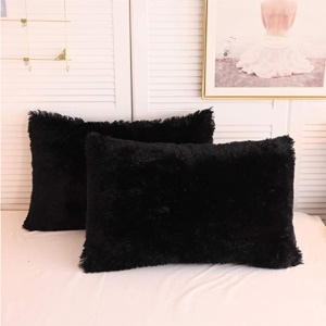 Taie d'oreiller rectangulaire en peluche