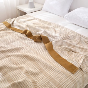 Couverture en coton et en fibre de bambou