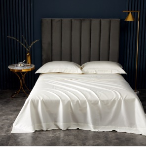 Drap de lit de deux places en coton