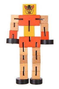 Jouet robot transformers en bois  pour enfants