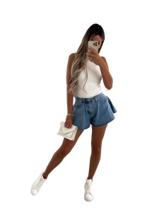 Short en denim décontracté pour femme
