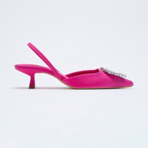 Chaussures  à talon à bout  plat pour femmes chaussures de cérémonie