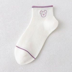 Chaussettes pour femmes en coton respirant taille moyenne