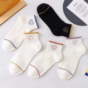 Chaussettes pour femmes en coton respirant taille moyenne