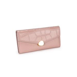 Portefeuille pour femmes en cuir véritable  avec motif de crocodile