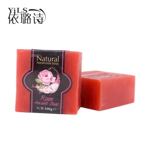 Savon fait à la main à l'huile essentielle de rose végétale nettoyant, hydratant