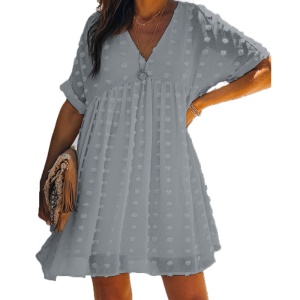 Robe femme col en V ample