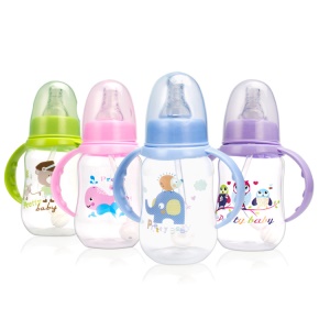 Biberon pour bébé 150ml PP avec embouchure en plastique anti-chute