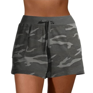 Short casual motif camouflé pour femmes