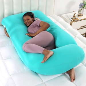 Coussin de maternité en tricot de forme J