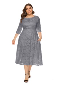 Femme Robe en dentelle style européenne et américaine
