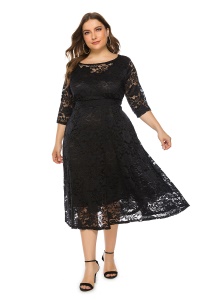 Femme Robe en dentelle style européenne et américaine