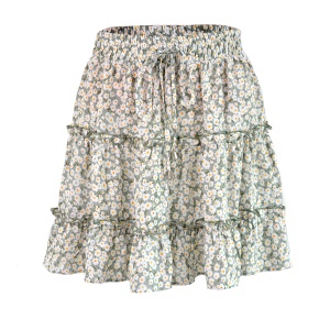Jupe courte pour femme taille haute en forme A