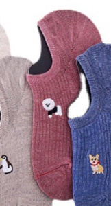 Chaussettes courtes pour femmes respirant et antidérapant
