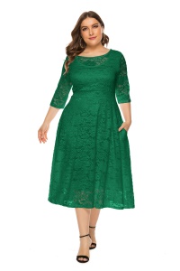 Femme Robe en dentelle style européenne et américaine