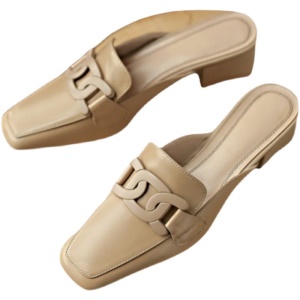 Mules chaussures à la mode femmes avec talon moyen et épais