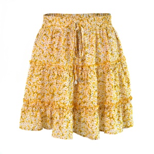 Jupe courte pour femme taille haute en forme A
