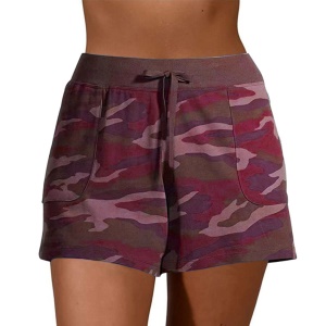 Short casual motif camouflé pour femmes
