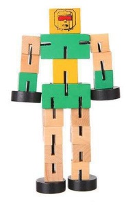 Jouet robot transformers en bois  pour enfants
