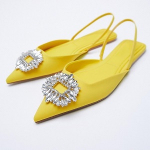 Chaussures  à talon à bout  plat pour femmes chaussures de cérémonie