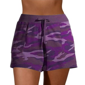 Short casual motif camouflé pour femmes