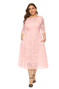 Femme Robe en dentelle style européenne et américaine