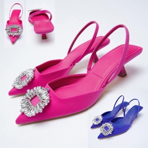 Chaussures  à talon à bout  plat pour femmes chaussures de cérémonie