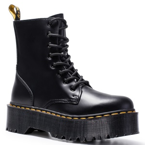 Bottes courtes pour femmes, semelle épaisse, 8 trous, fermeture à glissière latérale, style britannique.