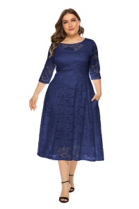 Femme Robe en dentelle style européenne et américaine