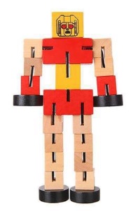 Jouet robot transformers en bois  pour enfants