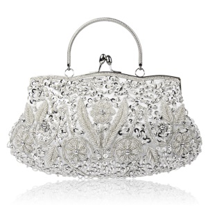 Sac de soirée avec Broderie de perles artisanale rare et vintage
