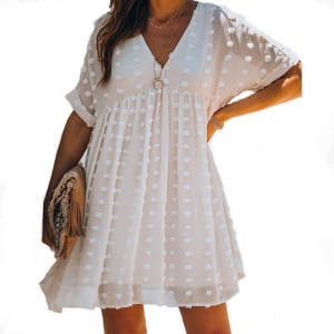 Robe femme col en V ample
