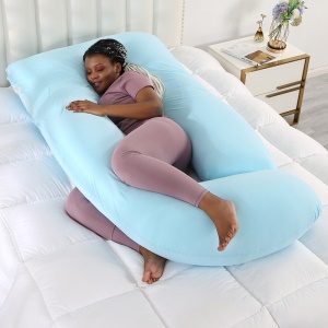 Coussin de maternité en tricot de forme J