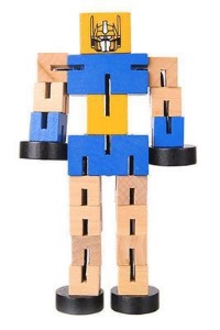 Jouet robot transformers en bois  pour enfants