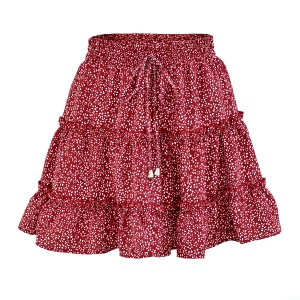 Jupe courte pour femme taille haute en forme A