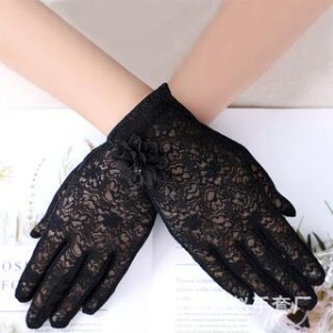 Gants solaires femme imprimé gris stretch