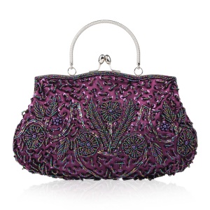 Sac de soirée avec Broderie de perles artisanale rare et vintage