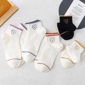 Chaussettes pour femmes en coton respirant taille moyenne