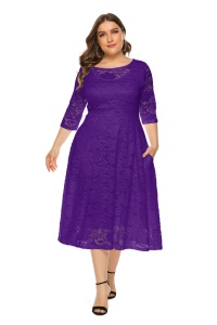 Femme Robe en dentelle style européenne et américaine