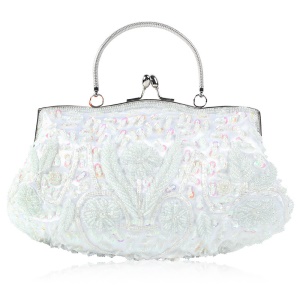 Sac de soirée avec Broderie de perles artisanale rare et vintage