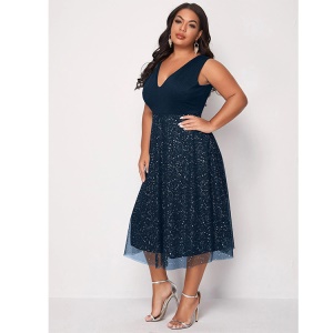 Robe pour femme col V grande taille
