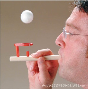 Boule de soufflage en mousse support en bois