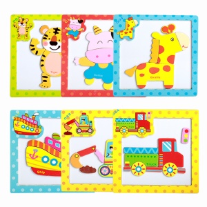 Jouet de puzzle magnétique  pour enfants en bois